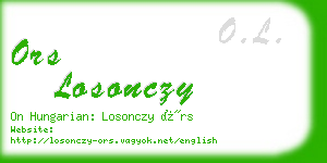ors losonczy business card